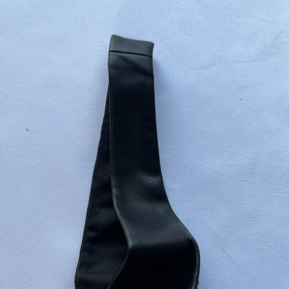 NWT STAUD BLACK CROPPED WELLS FAUX-LEATHER TANK TOP - Picture 5 of 8